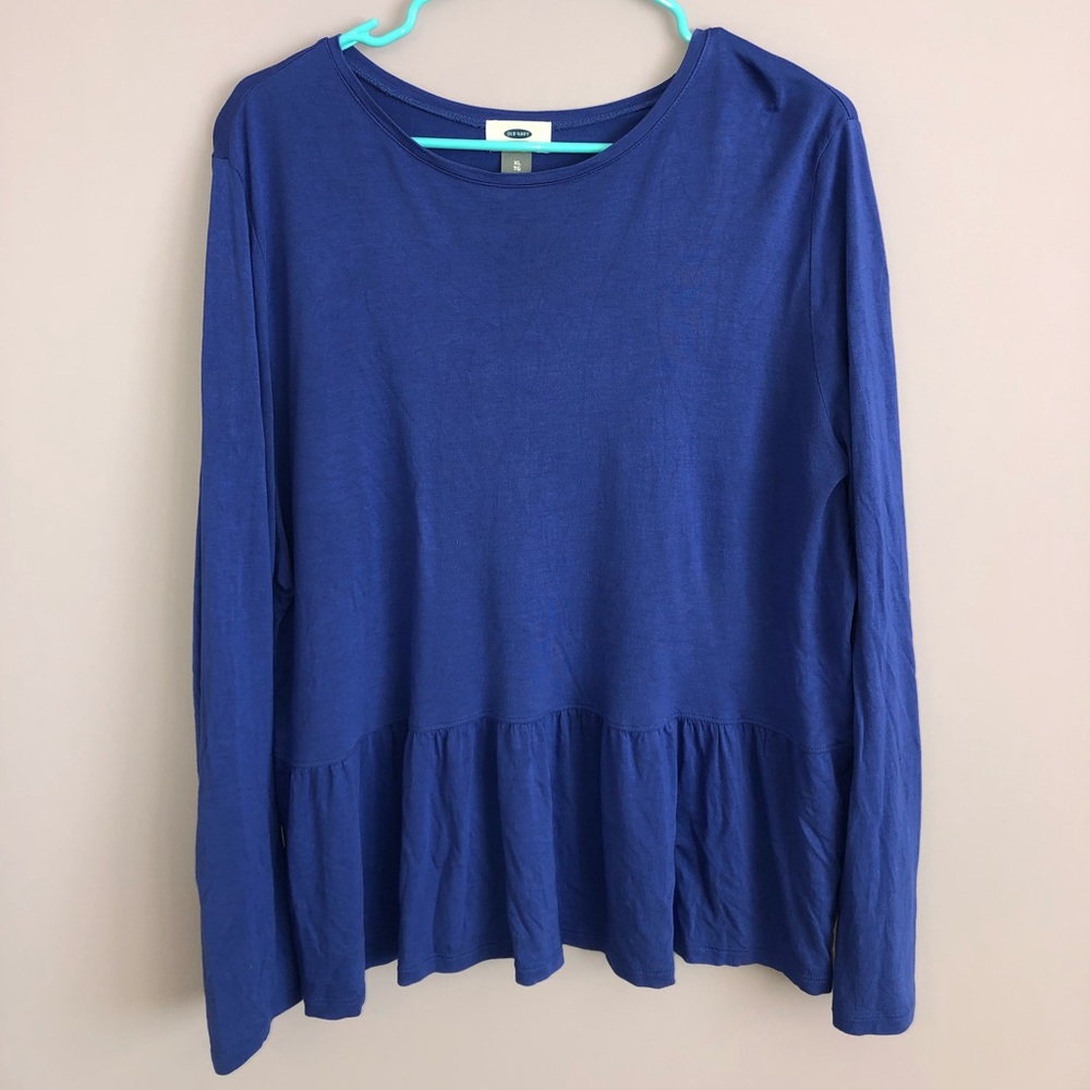 Blue, 3/4 sleeve shirt